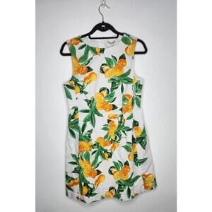Eva Mendes New York & Company Dress Womens 8 Citrus Print Sheath tropical summer